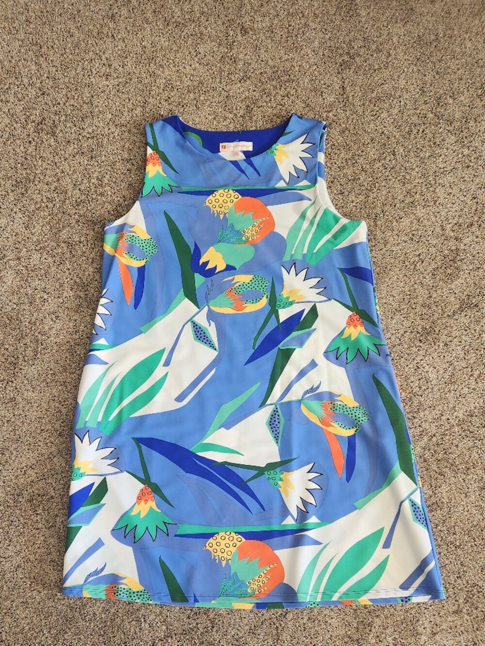 New Jude Connally Sleeveless Shift Dress, Elegant and bright, Size L